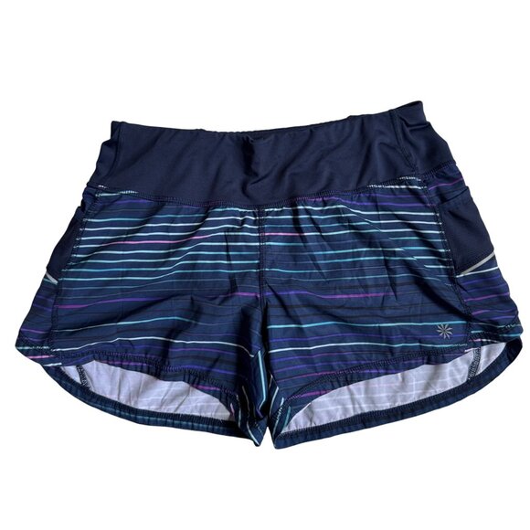 Athleta Fusion Stripe Ready Set Short - Size Medium - Picture 1 of 10
